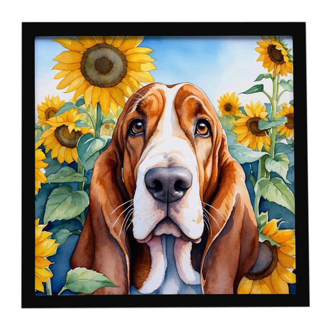 Edge Collections - 8" x 8" - Multicolor - Sunflowers Metal Print Wall Decor for Kitchen Bathroom - 1 Piece